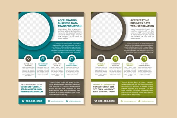 Accelerating Business Data Flyer Graphics for Print Templates