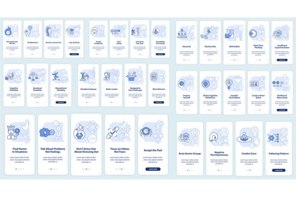 Adaptability Mobile App Screen Set for Graphic Templates