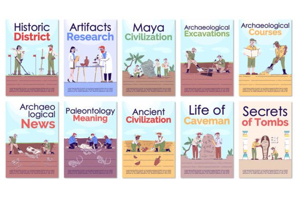 Archaeological Courses Brochure Template for Graphic Templates