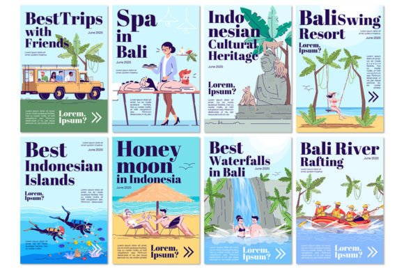 Best Indonesian Islands Cover Templates for Graphic Design Projects