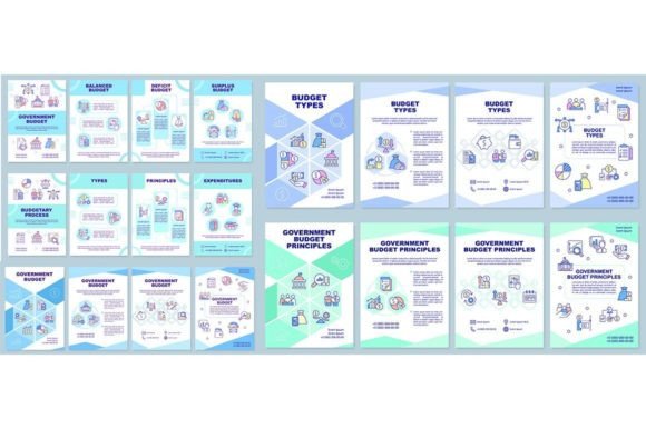Government Budgeting Brochure Templates for Clean Graphic Design