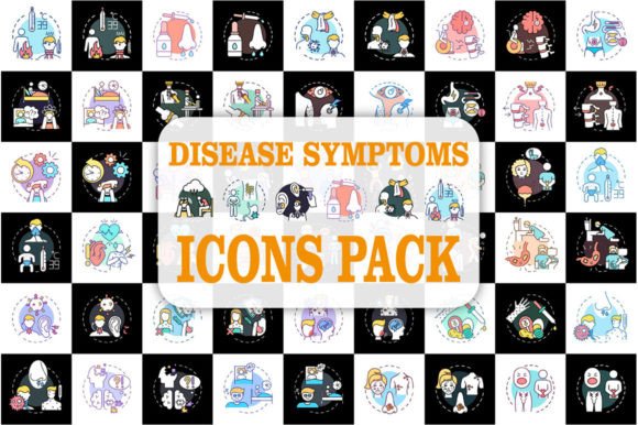 Health Screening Concept Icons Set for Graphics