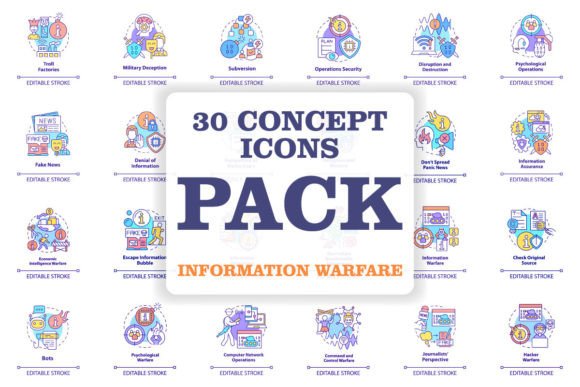 Information Warfare Concept Svg Icons Review