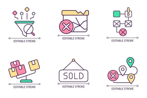 Lean Manufacturing Concept Icon Set for Branding and Marketing