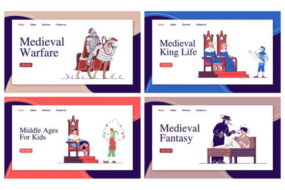 Medieval Landing Page Vector Templates Review