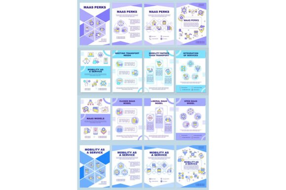 Mobility Service Brochure Template Set for Graphic Templates