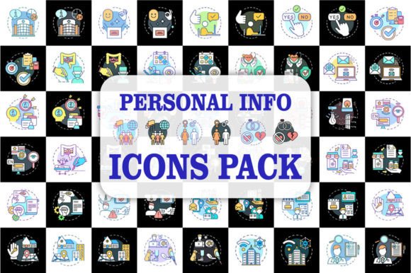 Personal Contact Information Svg Icons for Branding and Design