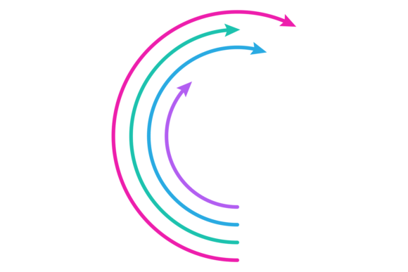 Round Arrows Circle Progress Indicator Graphics