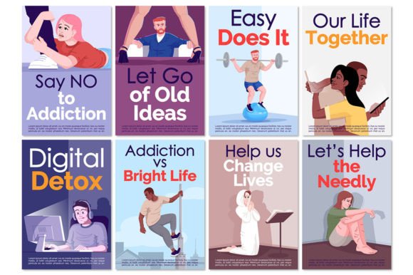 Say No to Addiction Brochure Templates for Graphic Design