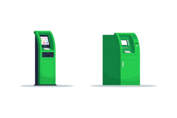 Self Serving Kiosks SVG Illustration Set for Graphics and Design