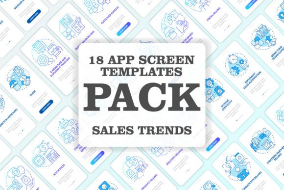 Selling Trends Mobile App Screen Bundle Graphics