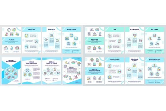 Social Institutions Brochure Templates for Professional Graphics
