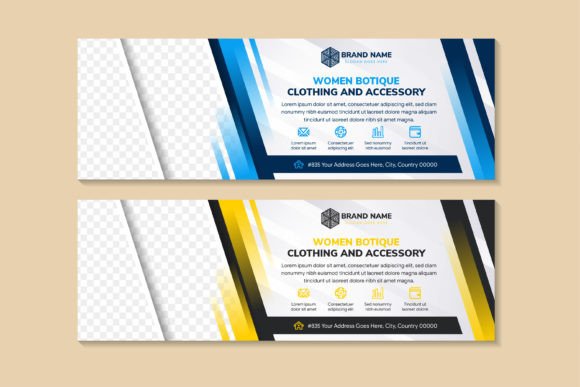 Women Boutique Horizontal Banner for Print Templates and Graphics